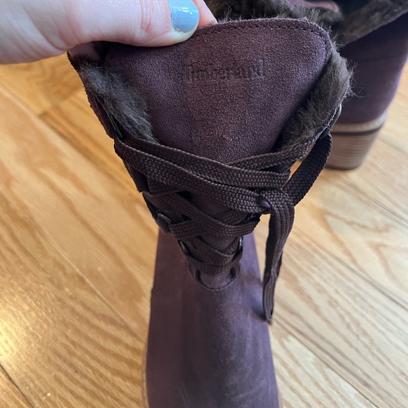 Burgundy Timberland winter boots, size 7. Condition: like new! - Picture 2 of 6